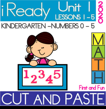 Preview of NO PREP CUT AND PASTE UNIT 1  iREADY MATH UNDERSTANDING COUNTING KINDERGARTEN