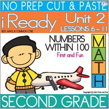 Preview of NO PREP CUT & PASTE 2ND GRADE iREADY MATH UNIT 2 LESSONS 6-11