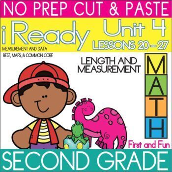 Preview of NO PREP CUT & PASTE 2ND GRADE iREADY MATH UNIT 4 LESSONS 20 - 27