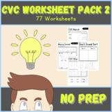 NO PREP - CVC Worksheet Pack #2