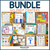 NO PREP Centers Bundle Volume 2 | Place Value | Money | Pop It Activities | Time