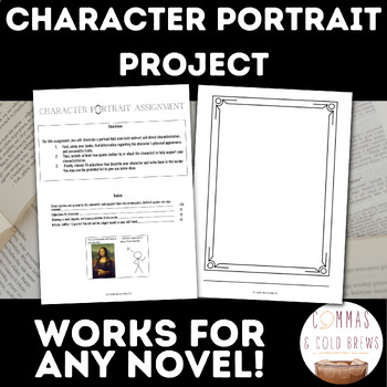 Preview of Character Portrait Project | Reading Response Activity for any Novel