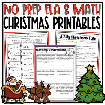 Preview of NO PREP Christmas Activities - 3rd Grade