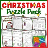Christmas Activities Puzzles and Printables Fun Packet for