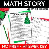 NO PREP Christmas Math Story with Word Problems for 3rd Grade