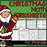 NO PREP Christmas Math Worksheets for 2nd Grade