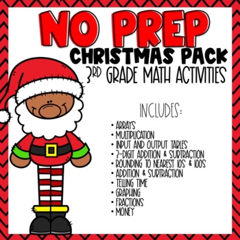 no prep christmas math worksheets for 3rd grade by createdbymarloj