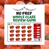 NO PREP Christmas themed whole class review game -- Use wi