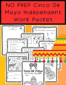 NO PREP Cinco De Mayo Independent Work Packet! by Attaways Ideas