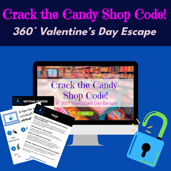 Preview of NO PREP! Crack the Candy Shop Code! A 360° Valentine's Day Escape