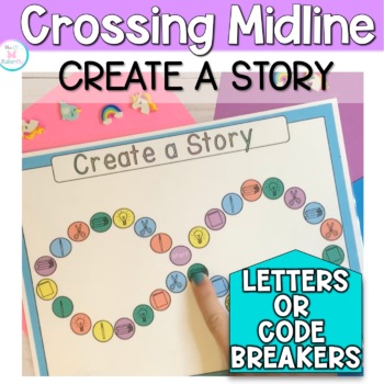 Preview of Create-A-Story handwriting &crossing midline: NO PRINT Teletherapy