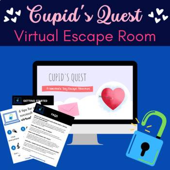 Preview of NO PREP Cupid's Quest Valentine's Day Virtual Escape Room
