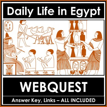 Preview of NO PREP - Daily Life in Ancient Egypt - WebQuest - Answer Key and Links