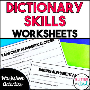 Preview of Dictionary Skills Worksheets