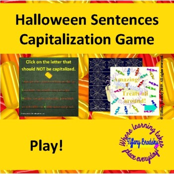 Preview of NO PREP Digital Capitalization Game for Halloween