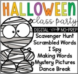 NO PREP Digital Halloween Virtual or In-Person Class Party