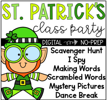 Preview of NO PREP Digital St. Patrick's Day Virtual Class Party  Google Slides™