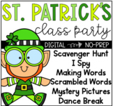 NO PREP Digital St. Patrick's Day Virtual Class Party  Goo