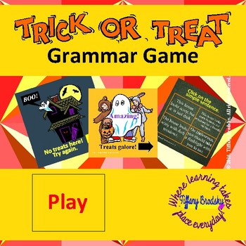 Preview of NO PREP Digital Trick or Treat Sentences, Subjects, and Predicates Game