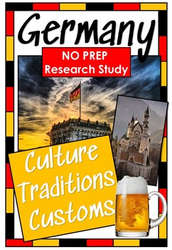 Preview of NO PREP - Distance Learning - Germany - Culture, Customs, Traditions - Research