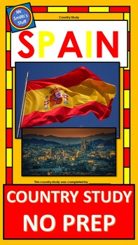 Preview of NO PREP - Distance Learning - Spain - Country Study - Country Project