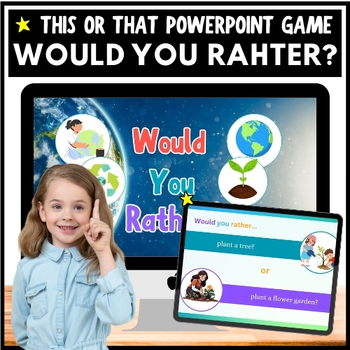 Preview of NO PREP Earth Day Would You Rather PowerPoint Game 3rd-5th Grade