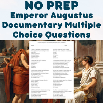 Preview of NO PREP - Emperor Augustus Documentary Multiple Choice Questions