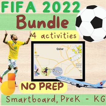 Preview of NO PREP FIFA Bundle: Virtual trip & Math Jamboard activities | countries & flags