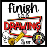 FINISH THE DRAWING/PICTURE (NO PREP) #SET 1 (52 pages)