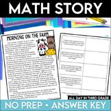 NO PREP Farm Themed Math Story with 3rd Grade Word Problems