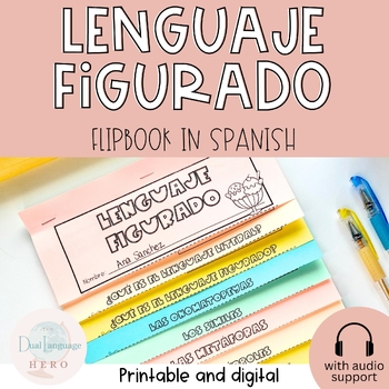 Preview of Flipbook - Figurative language in Spanish - Lenguaje figurado -w/ audio support