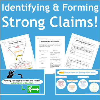 Preview of NO PREP - Forming Strong Claims Bundle - Lessons, Worksheets, Notes & Answer Key