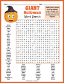 NO PREP GIANT HALLOWEEN Vocabulary Word Search Puzzle Worksheet