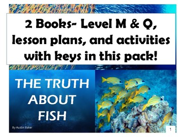 Preview of NO PREP GUIDED READING PACK - FISH BOOK LVL M & Q INCLUDED, PLANS, & ACTIVITIES