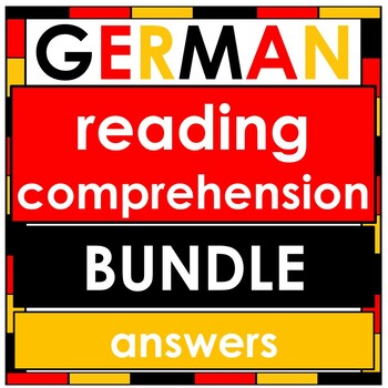 Preview of NO PREP German BUNDLE Reading Comprehension Worksheets