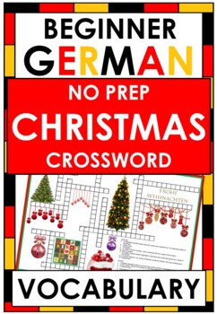 Preview of NO PREP - German - Christmas Crossword