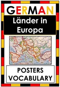 Preview of NO PREP - German - Länder in Europa - Posters and Vocab Activities