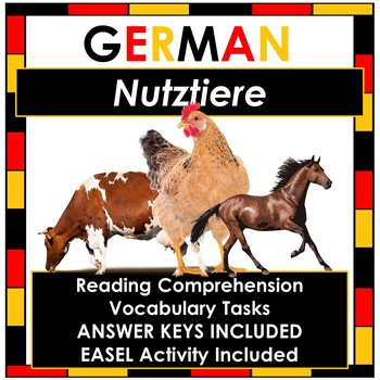 Preview of NO PREP German Reading Comprehension - Bauernhoftiere - Farm Animals
