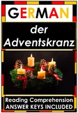 NO PREP German Reading Comprehension - Der Adventskranz - 