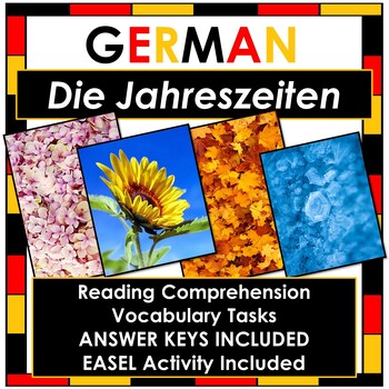 Preview of NO PREP German Reading Comprehension - Die vier Jahreszeiten - The Four Seasons