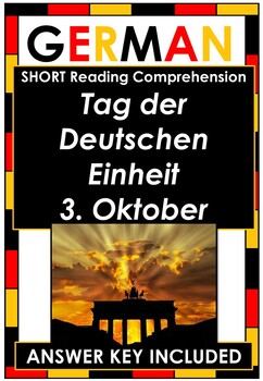 Preview of NO PREP German Reading Comprehension - German Reunification Day - 3 October