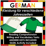 NO PREP German Reading Comprehension - Kleidung für versch