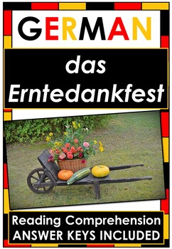 Preview of NO PREP German Thanksgiving in Germany / Erntedankfest / Reading Comprehension