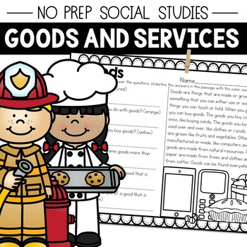 Preview of NO PREP Goods and Services Producers and Consumers 2nd grade