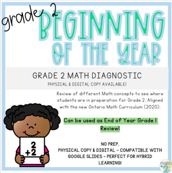 Preview of NO PREP | Grade 2 Beginning of the Year Math | 2020 Ontario Curriculum | DIGITAL