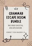 NO PREP Grammar Digital Escape Room Bundle