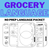 NO PREP Grocery Language Worksheets