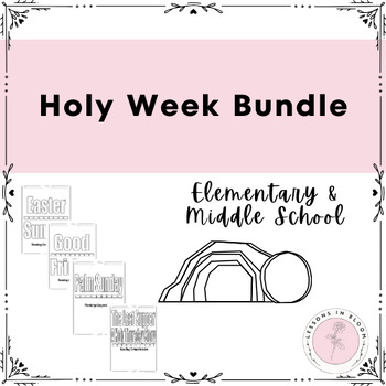 Preview of NO-PREP HOLY WEEK BUNDLE - READING COMP - WORD SEARCH - COLOURING