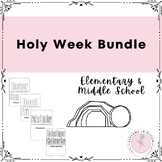 NO-PREP HOLY WEEK BUNDLE - READING COMP - WORD SEARCH - COLOURING