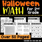 NO PREP Halloween Math Worksheets for 2nd Grade